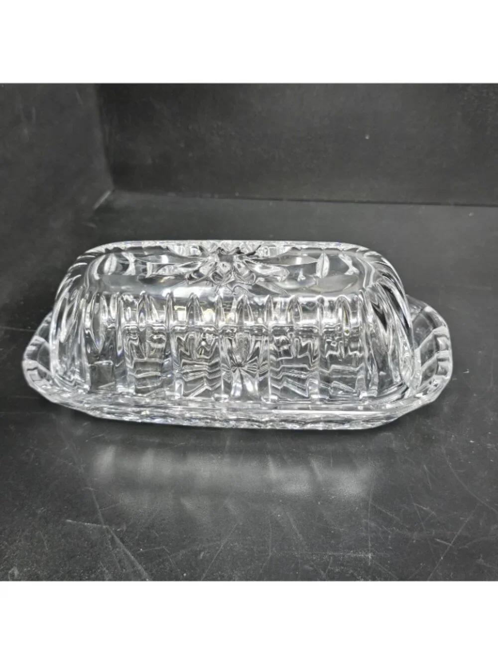 Marquis by Waterford Sheridan Clear Crystal Covered Butter Dish 7.5